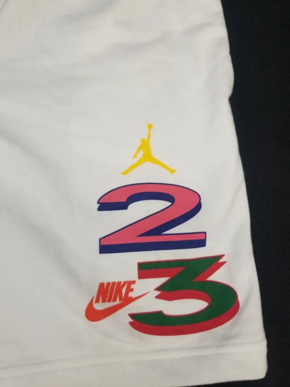 Nike Men's Jordan Fleece Shorts 23 Jumpman Logo Size M White NEW WITH TAGS!